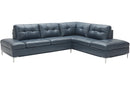Kyle Sectional Sofa Blue with Storage