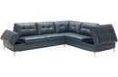 Kyle Sectional Sofa Blue with Storage