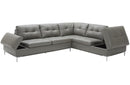 Kyle Sectional Sofa Grey with Storage