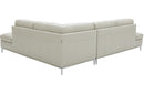 Kyle Sectional Sofa Silver Grey with Storage