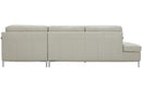Kyle Sectional Sofa Silver Grey with Storage
