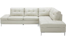 Kyle Sectional Sofa Silver Grey with Storage