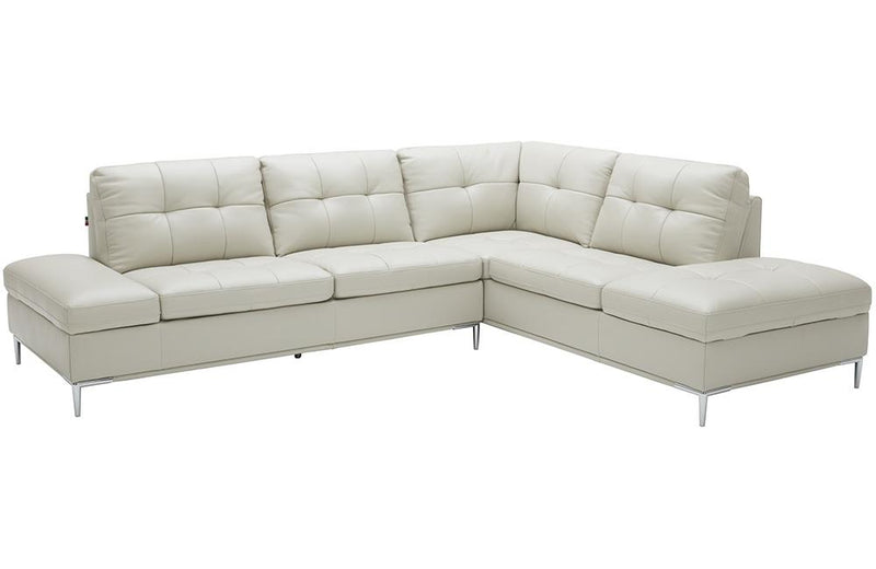Kyle Sectional Sofa Silver Grey with Storage