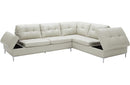 Kyle Sectional Sofa Silver Grey with Storage