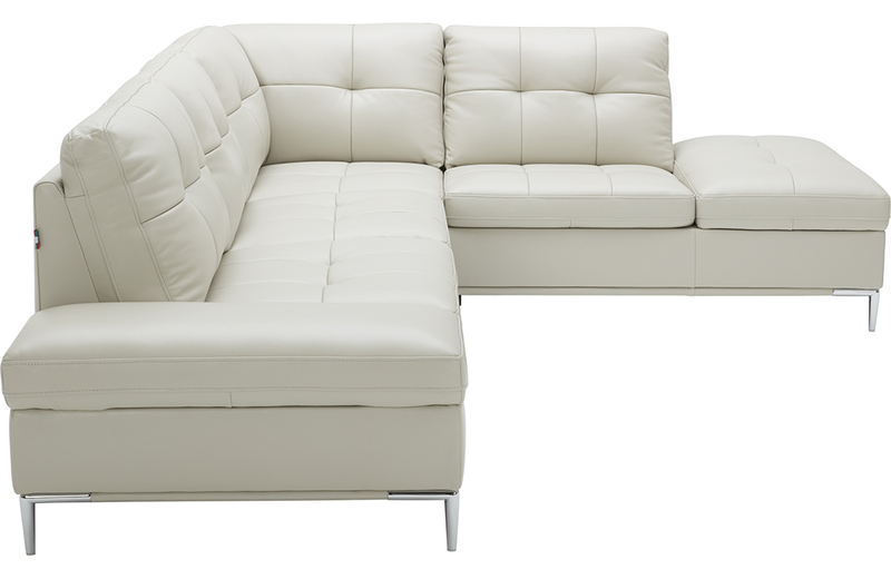 Kyle Sectional Sofa Silver Grey with Storage