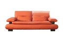410 Modern Orange Leather Sofa Set