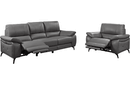 2934 Dark Grey Sofa Set with electric recliners