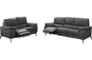 2934 Dark Grey Sofa Set with electric recliners