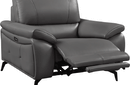 2934 Dark Grey Sofa Set with electric recliners