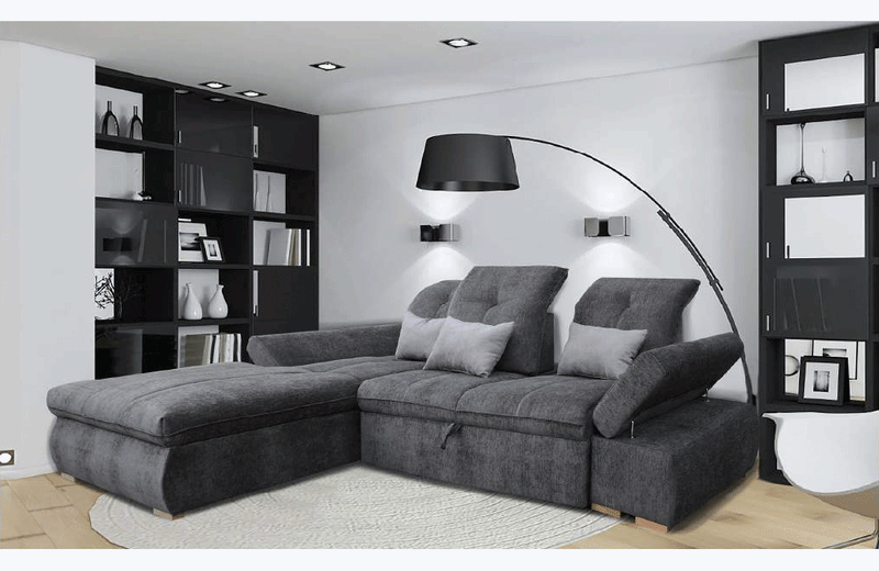 Estero Sectional Sofa with Bed and storage