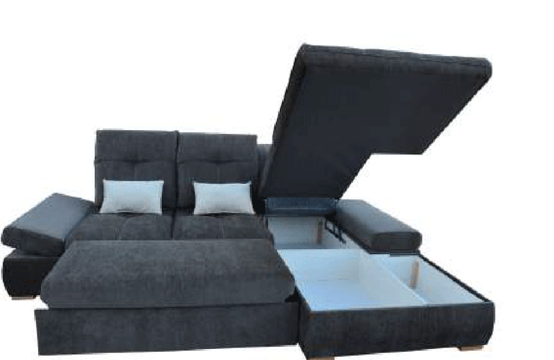Estero Sectional Sofa with Bed and storage