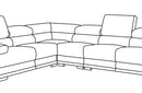 2119 Light Grey Sectional Sofa