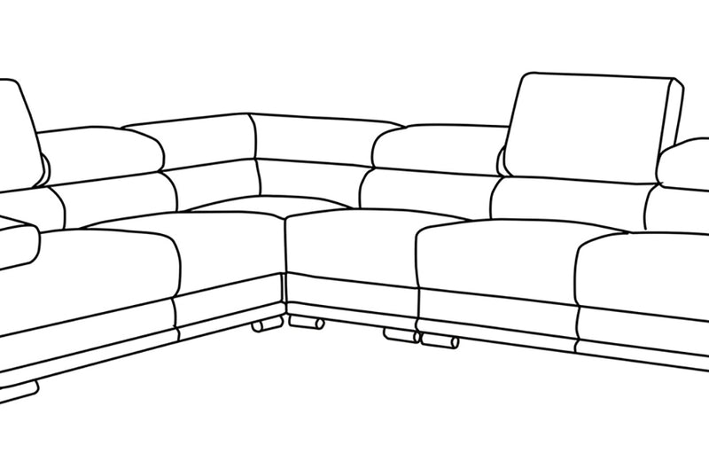 2119 Light Grey Sectional Sofa