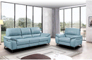 2934 Blue Sofa Set with electric recliners