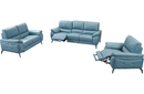 2934 Blue Sofa Set with electric recliners