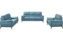 2934 Blue Sofa Set with electric recliners