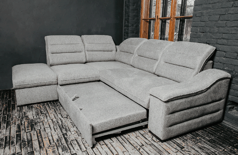Oliver Sectional Sofa-Bed Gray
