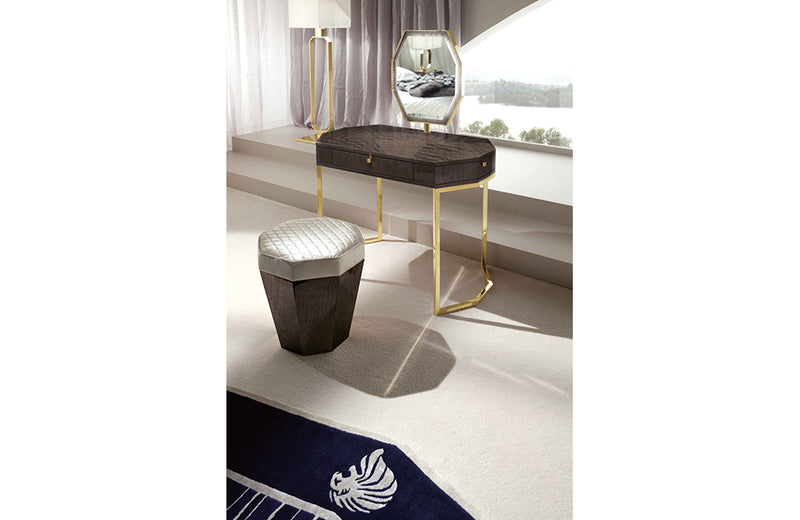 Infinity Wooden Ottoman for vanity desk