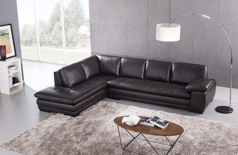 Santino Brown Leather Sectional Sofa