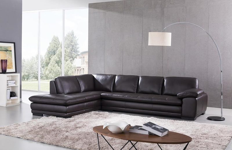 Santino Brown Leather Sectional Sofa