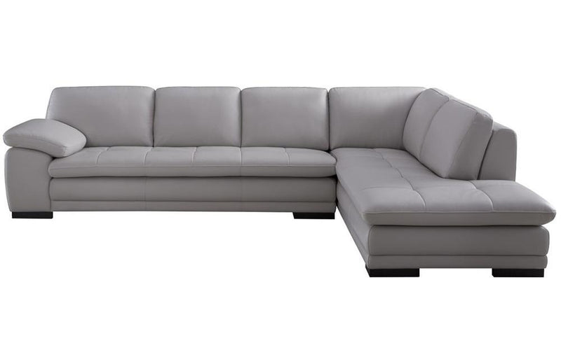 Santino Smoke Leather Sectional Sofa