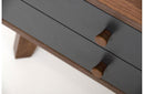 Dali Modern Gray & Walnut Nightstand