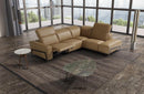 Alvin Taupe Leather Reclining Sectional Sofa