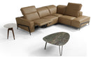 Alvin Taupe Leather Reclining Sectional Sofa