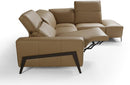 Alvin Taupe Leather Reclining Sectional Sofa