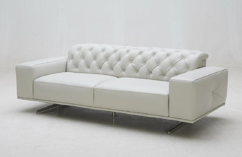 Jacoby Premium Modern White Leather Sofa