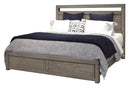 Modern Loft Panel Bed Greystone