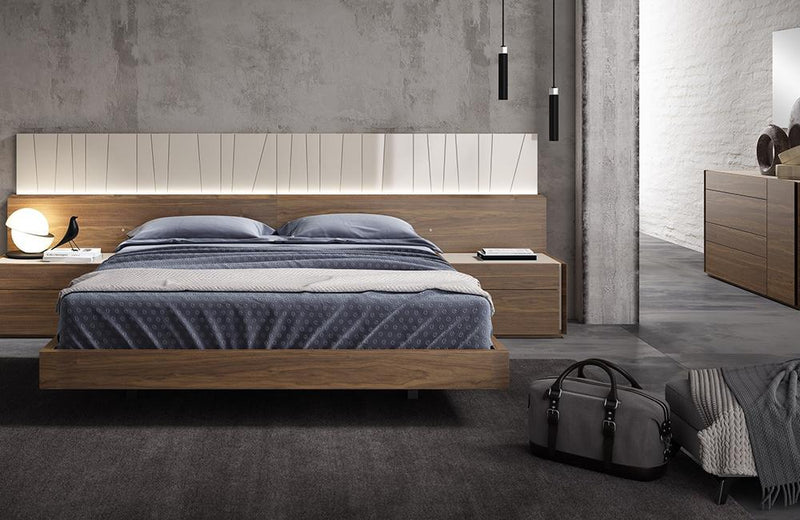 Ellis Walnut with Light Grey Premium Bedroom Set