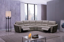Arley Smoke Leather Sectional Sofa