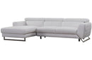 Alden White Leather Sectional Sofa
