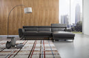 Alden Grey Leather Sectional Sofa