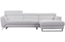 Alden White Leather Sectional Sofa