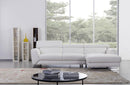Alden White Leather Sectional Sofa