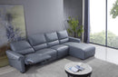 Aldous Aqua Leather Sectional Sofa