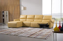Aldous Mustard Leather Sectional Sofa