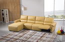 Aldous Mustard Leather Sectional Sofa