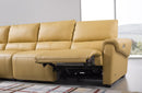 Aldous Mustard Leather Sectional Sofa