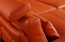 Kinsley Orange Leather Sectional Sofa
