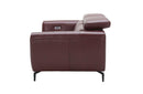 Scuzzo Merlot Reclining Leather Sofa