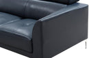 Aarav Blue Leather Sectional Sofa