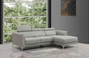 Aarav Grey Leather Sectional Sofa