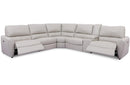 Simon Grey  6 PC Leather Sectional Sofa