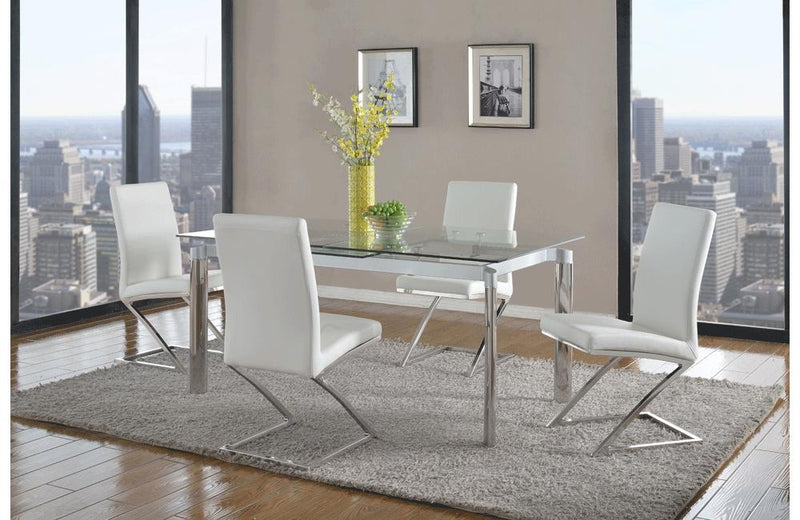 Ilaria Clear And Umberto 5 PC Dining Set