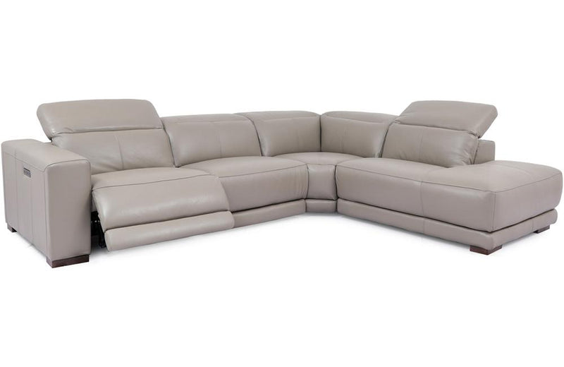 Austin Taupe  4 PC Leather Sectional Sofa