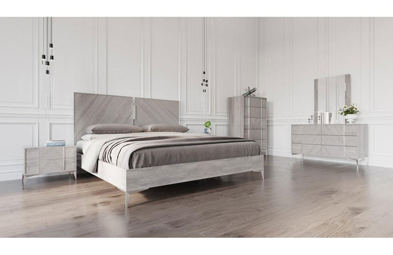 Alexa Italian Modern Bedroom Set Gray
