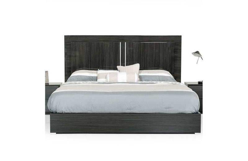 Ari Italian Modern Gray Bed